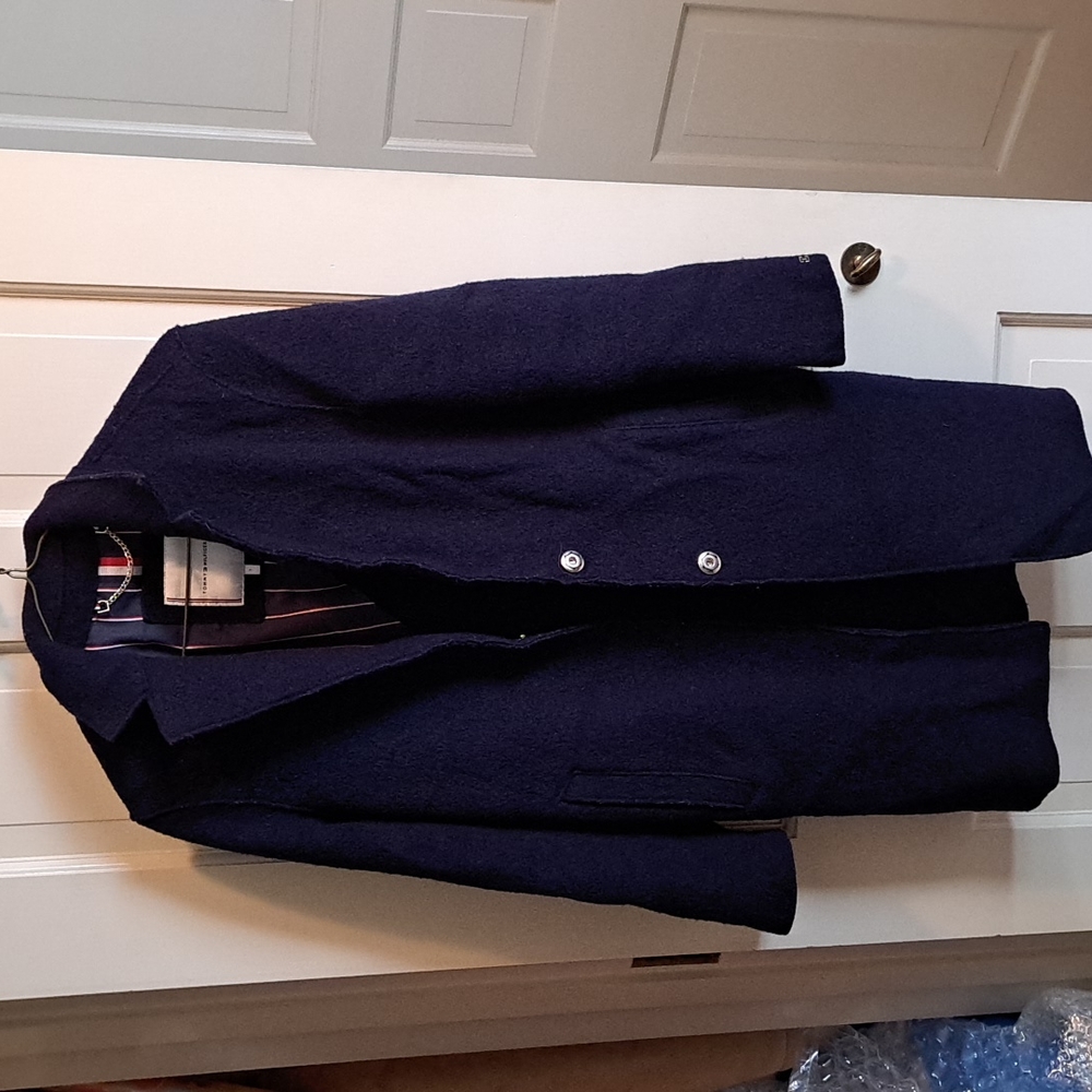 Tommy Hilfiger womens wool peacoat- navy - 2